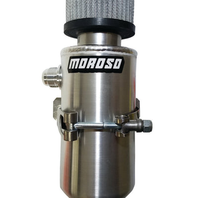 Moroso Breather Tank/Catch Can -10An Male Fitting - Aluminum