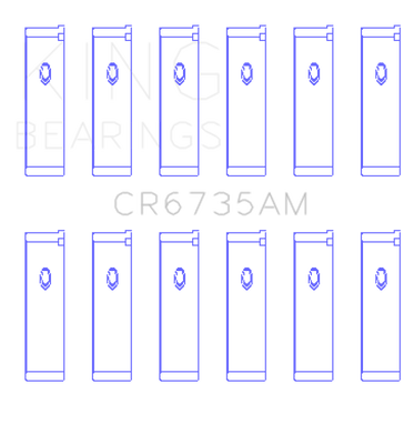 King Engine Bearings Mitsubishi 6G74 3000GT/Dodge Stealth (Size 0.75) Performance Rod Bearing Set