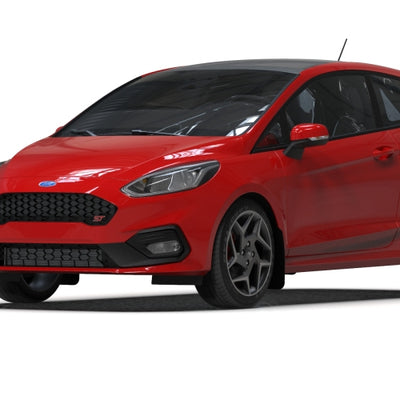 Rally Armor 18-23 Ford Fiesta ST MK8 Black UR Mud Flap w/Orange Logo