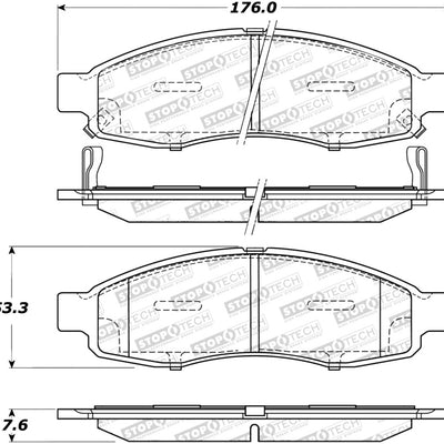 StopTech Sport Brake Pads w/Shims and Hardware - Front