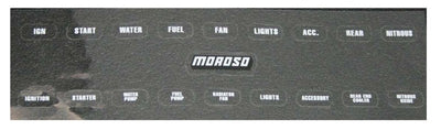 Moroso Electrical Switch Panel Label (Use w/Part No 74130/74131/74132/74133/74134/74135/74136/74180)