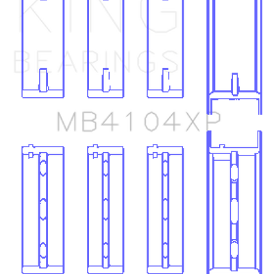 King Engine Bearings Nissan VG30DE/VG30DETT Performance Main Bearing Set - Size STD