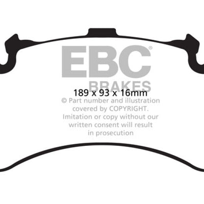 EBC 11+ Audi A8 Quattro 6.3 (Cast Iron Rotors) Redstuff Front Brake Pads