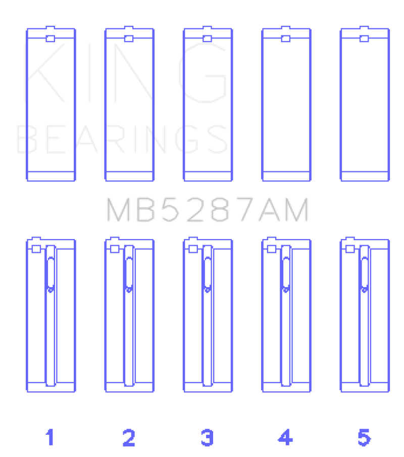 King Engine Bearings Toyota 1ZZ-FE Main Bearing Set - Size STD