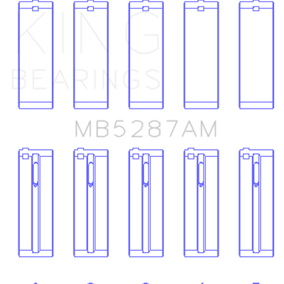 King Engine Bearings Toyota 1ZZ-FE (Size .50) Main Bearing Set