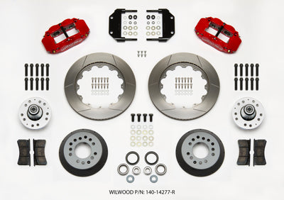 Wilwood Narrow Superlite 6R Front Hub Kit 14.00in Red Magnum Force Drop Spindle