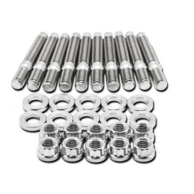 BLOX Racing SUS303 Stainless Steel Manifold Stud Kit M8 x 1.25mm 65mm in Length - 7-piece