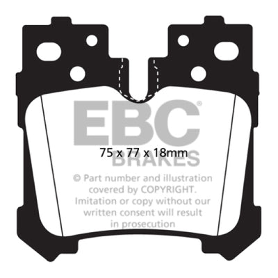 EBC 07+ Lexus LS460 4.6 Greenstuff Rear Brake Pads