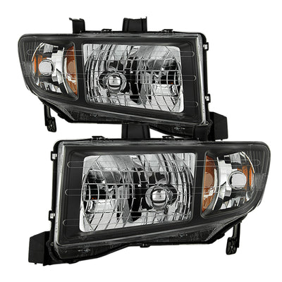 xTune Honda Ridgeline 06-13 Crystal Headlights Black HD-JH-HRID06-AM-BK