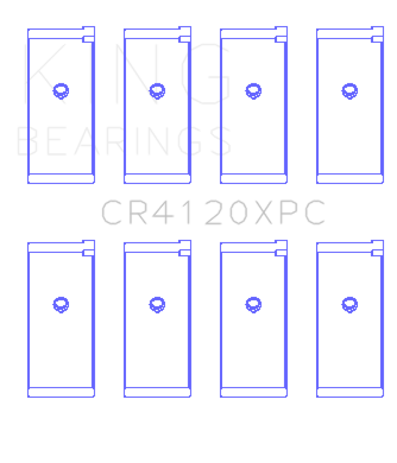 King Engine Bearings 1992+ Mitsubishi 4G63/4G64 EVO I-IV (Size 0.25) Connecting Rod Bearing Set