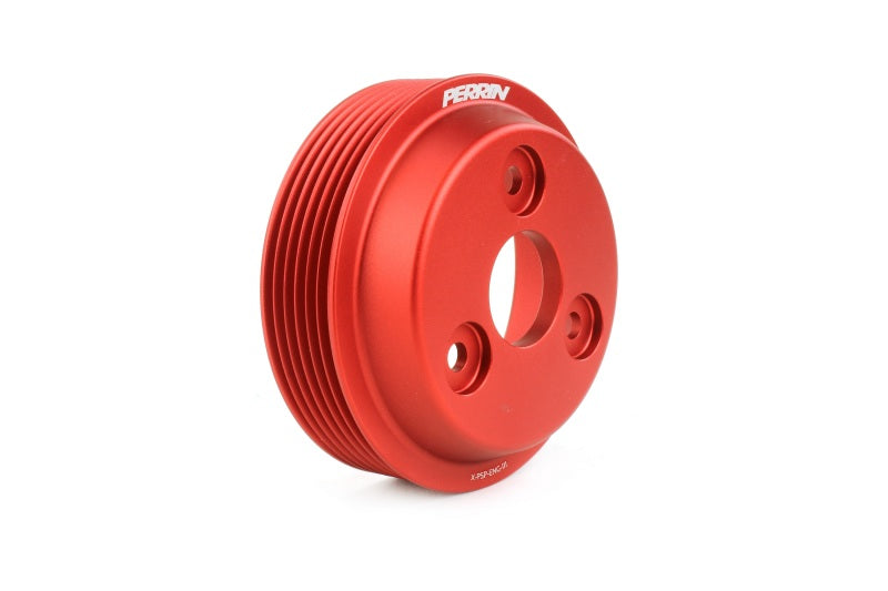 PERRIN 22-25 Subaru WRX / 21-25 Crosstrek / 20-25 LGT/OBXT/FXT Lightweight Water Pump Pulley - Red