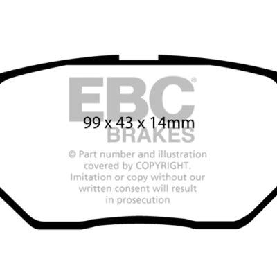 EBC 09-10 Pontiac Vibe 1.8 Ultimax2 Rear Brake Pads