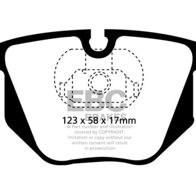 EBC 01-07 BMW M3 3.2 (E46) Redstuff Rear Brake Pads