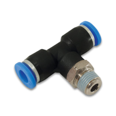 Vibrant Male Tee 1-Touch Fitting for 1/4in OD Tube (1/8in NPT)