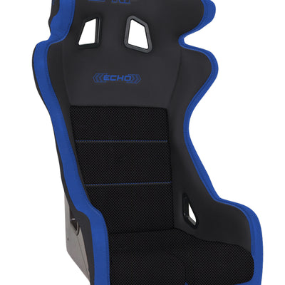 PRP Echo Composite Seat- Black/Blue (PRP Blue Outline/Delta Blue- Blue Stitching)