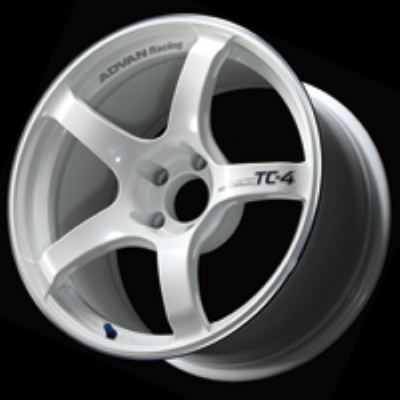 Advan TC4 16x7.0 +31 4x100 Racing White Metallic and Ring Wheel