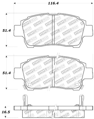 StopTech Performance 00-05 Celica GT-S Rear Brake Pads