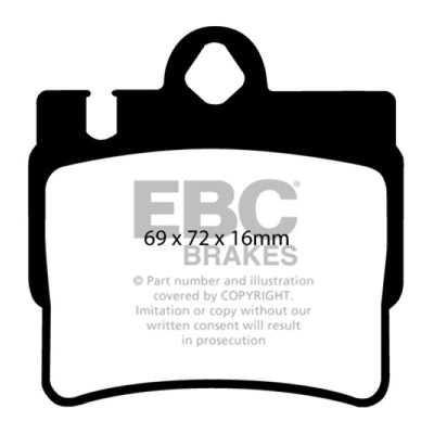 EBC 01-02 Mercedes-Benz CL55 AMG 5.5 Redstuff Rear Brake Pads