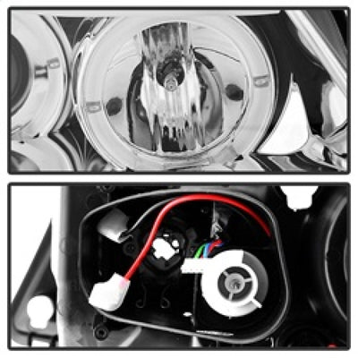 Spyder BMW E90 3-Series 06-08 Projector LED Halo Amber Reflector Rplc Bulb Chrm PRO-YD-BMWE9005-AM-C