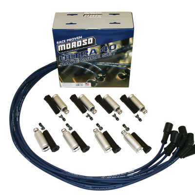 Moroso GM LS Ignition Wire Set - Ultra 40 - Unsleeved - Coil-On - Blue