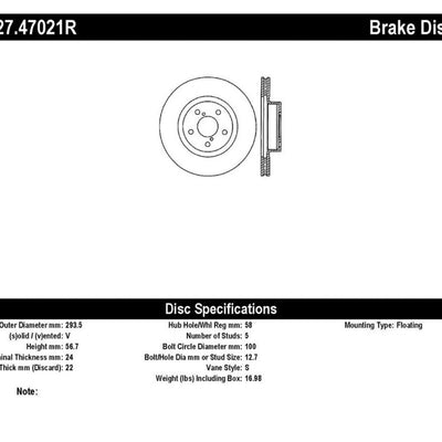 StopTech Slotted & Drilled Sport Brake Rotor