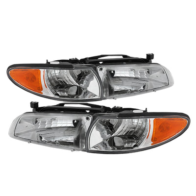 xTune Pontiac Grand Prix 97-03 Crystal Headlights w/ Amber Corner Lights HD-JH-PGPRIX-SET-AM-C