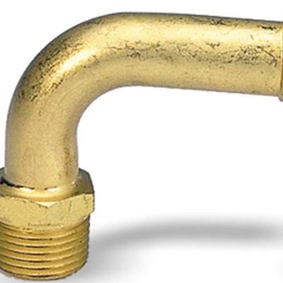 Moroso Streamline Fuel Line Fitting - 3/8in NPT to 1/2in Hose - 90 Degree - Single
