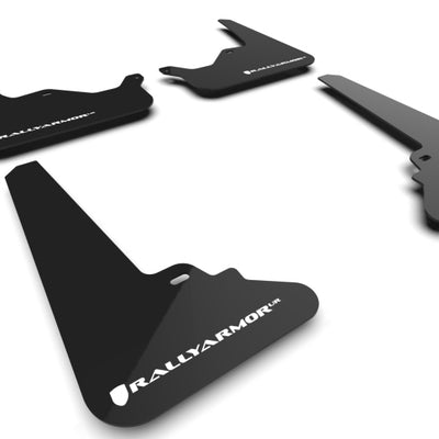 Rally Armor 21-25 Tesla Model S / S Plaid Black UR Mud Flap w/White Logo