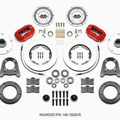 Wilwood Forged Dynalite-M Front Kit 10.75in Red 1950-1955 MG-TD/TF