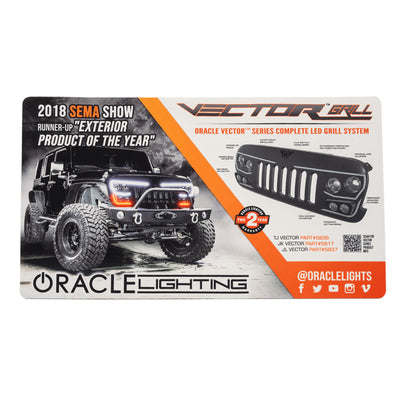 Oracle Neoprene Counter Mat 24in x 14in - Vector Grille Design 1