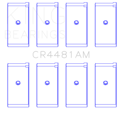 King Engine Bearings Mitsubishi 4G63/4G64 6 Bolt 1st Gen DSM (Size 0.50mm) Rod Bearing Set