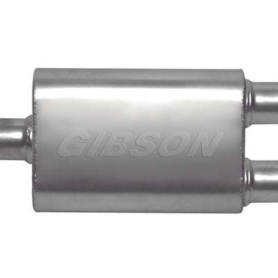 Gibson CFT Superflow Center/Dual Oval Muffler - 4x9x13in/3in Inlet/2.5in Outlet - Stainless