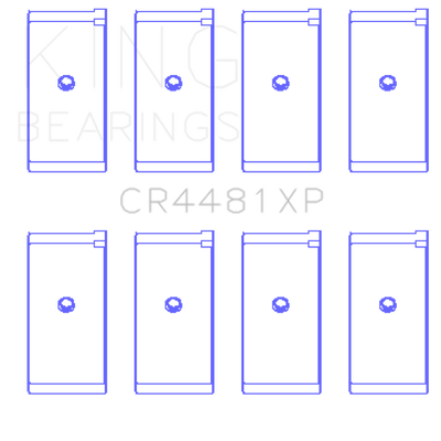 King Engine Bearings Mitsubishi 4G63/4G64 6 Bolt 1st Gen DSM Performance Rod Bearing Set - Size STD