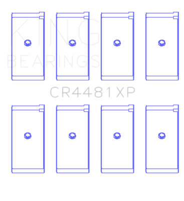King Engine Bearings Mitsubishi 4G63/4G64 6 Bolt 1st Gen DSM Performance Rod Bearing Set - Size STDX