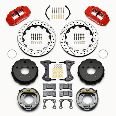 Wilwood Narrow Superlite 4R Rear P-Brk Kit 12.88in Drilled Red Big Ford 2.38in Off Bronco 5 x 5.50