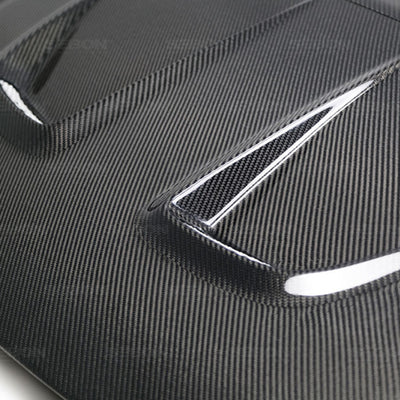 Seibon 2016-2017 Honda Civic Coupe/Sedan/Hatchback MR-Style Carbon Fiber Hood