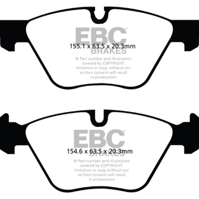 EBC 11+ BMW 528 2.0 Turbo (F10) Ultimax2 Front Brake Pads