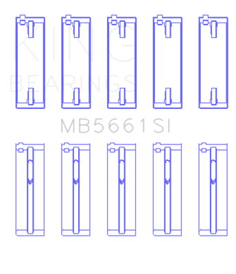 King Engine Bearings Volkswagen AMB/BYK/BBX Silicon Bi-Metal Aluminum Main Bearing Set - Size STD