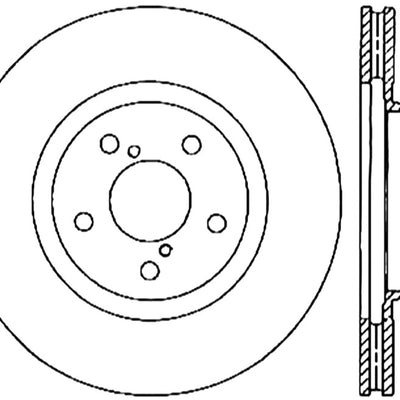 StopTech Power Slot 05-08 LGT Front Left CRYO Slotted Front Left Rotor