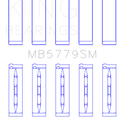 King Engine Bearings Audi CDAA/CDHA/CDHB/CDAB Main Bearing Set (Set of 5) - Size STD