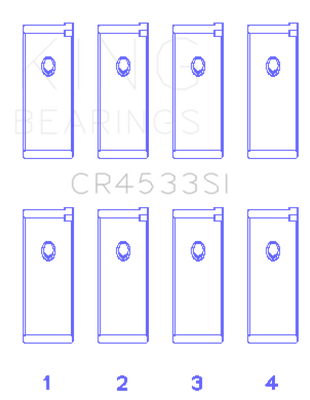 King Engine Bearings Nissan QR25DE DOHC 16 Valves (Size +0.25) Rod Bearing Set