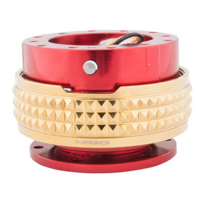NRG Quick Release Kit - Pyramid Edition - Red Body / Chrome Gold Pyramid Ring