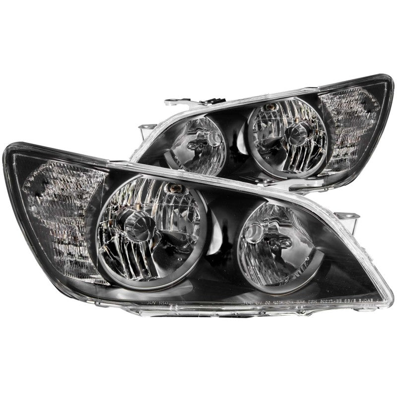 ANZO 01-05 Lexus IS300 Crystal Headlights Black