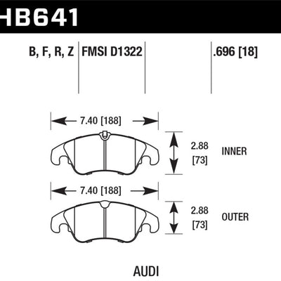 Hawk 10-14 Audi A5 HP+ Street Front Brake Pads