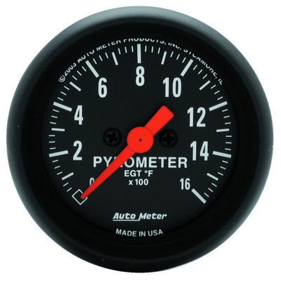 Autometer Z-Series 52mm 0-1600 Def F Full Sweep Electronic Pyrometer Gauge
