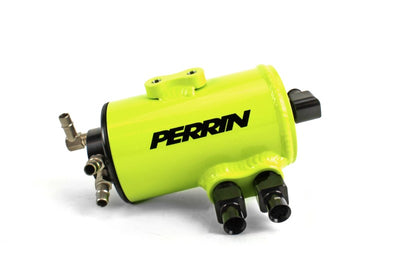 PERRIN 02-14 Subaru WRX / 04-21 STI / 05-09 LGT & OBXT (w/FMIC Only) Air Oil Separator - Neon Yel.