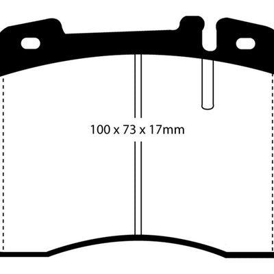 EBC 92-96 Ferrari 512TR 5.0 Redstuff Front Brake Pads