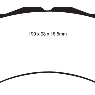 EBC 08-11 Nissan GT-R (R35) 3.8 Twin Turbo (Cast Iron Rotors) Yellowstuff Front Brake Pads