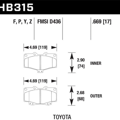 Hawk Performance Ceramic Street Brake Pads