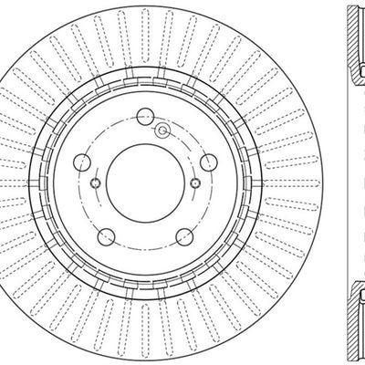Stoptech 17-18 Acura MDX 3.5L Premium High Carbon Cryo Front Brake Rotor